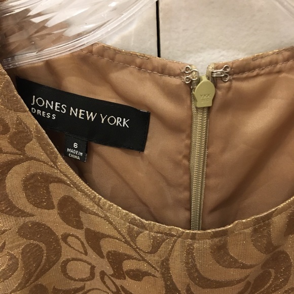 Jones New York Gold Cocktail Dress - Picture 4 of 5